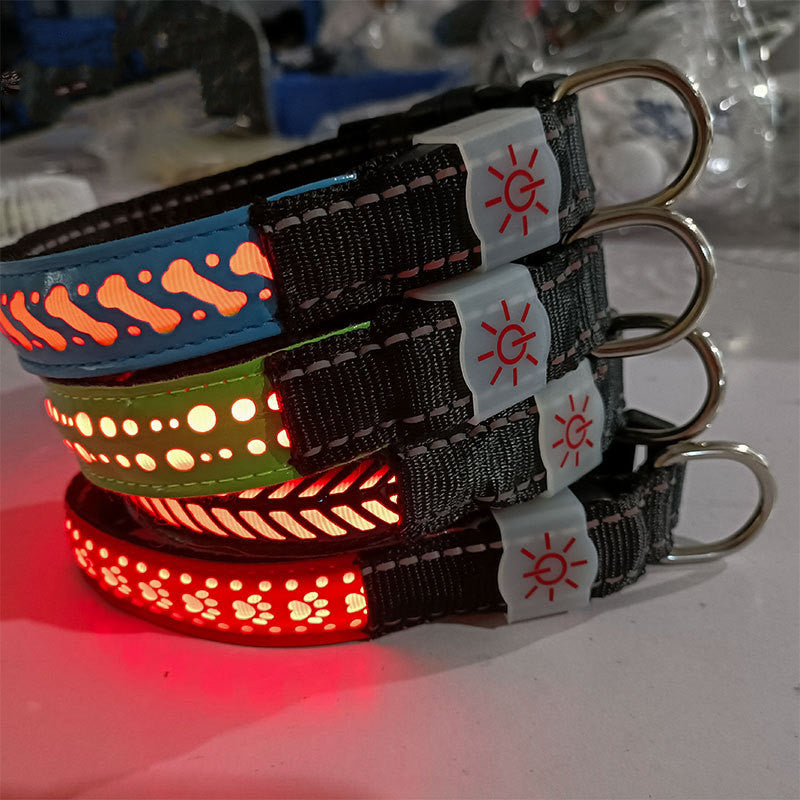 Leuchtendes geprägtes LED Halsband